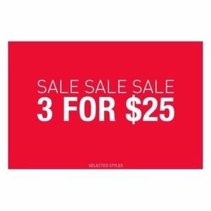 3 for $25!